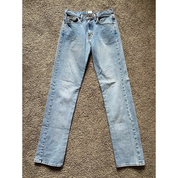 Calvin Klein Size 7 Blue Jeans- JR 5 Pocket Jean All Over Sandblast - Picture 7 of 9